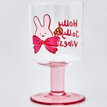 버터 크리스마스 홀리졸리 스크래빗 고블렛잔 290ml, 핑크, 1개