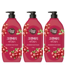 샤워메이트 크랜베리 바디워시, 1.2kg, 3개