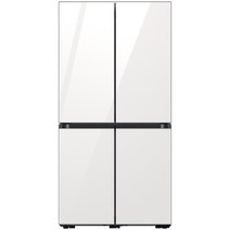 삼성전자 비스포크 프리스탠딩 4도어 냉장고 875L 방문설치, 글램 화이트, RF85B911135