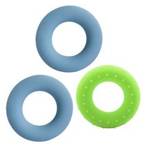 실리콘 도넛 손 악력기 60LB 2p + 지압 악력기, 파스텔블루