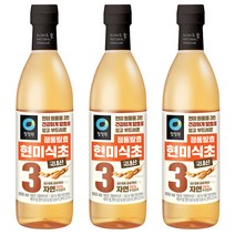 청정원 정통 현미 식초, 800ml, 3개