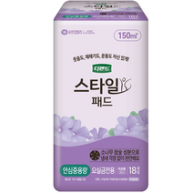 디펜드 여성용 스타일 참숯 패드 안심중용량, 18개입, 1개