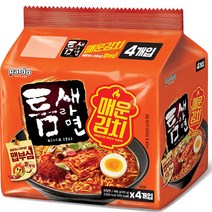 틈새 라면 매운김치 120g, 4개입