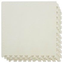 심플리매트 대형놀이방매트 60cm × 60cm 20mm 양면형, 화이트 아이보리, 4개