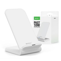 스피디 10W 고속 무선충전기, 화이트, 1개