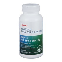 GNC 오메가-3 DHA 250 & EPA 100, 60정, 1개