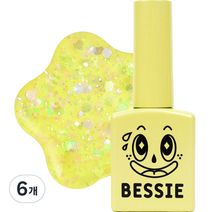 BESSIE 네온 글리터젤 네온팝 GL, GL41, 11ml, 6개