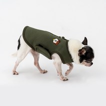 래핑찰리 반려동물 허그미 셔츠, 소프트카키