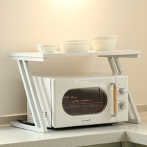 21세기트랜드 디자인 전자레인지 선반, 화이트