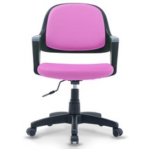 체어클럽 터치백 인조가죽 블랙바디 의자, 핑크