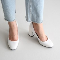 단골언니 봄날 PU 베이직 볼드굽 펌프스 7cm