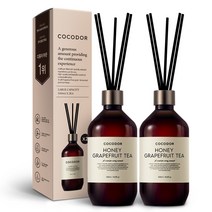 코코도르 프리미엄 디퓨저 500ml x 2p + 섬유스틱 14P 선물세트, 허니 자몽티, 2개