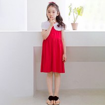 릴리푸리 여아용 캔디 카라 원피스