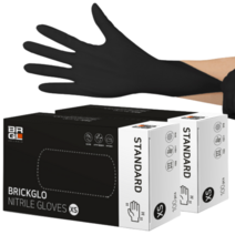브릭글로 스탠다드 니트릴장갑, 블랙, 미니(XS), 2개