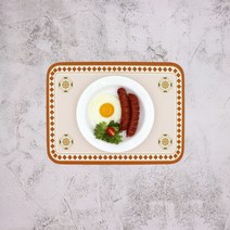 Itar 로맨틱 로맨틱 방수 식탁매트 테이블 2p, 살구꽃, S(40 x 30 cm)