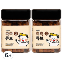 뽀시래기 강아지 촉촉큐브 180g, 황태, 6개