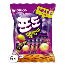 오리온 포도알맹이 캔디, 216g, 6개