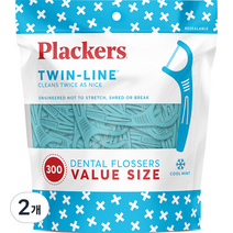 플랙커스 트윈 라인 치실, 300개입, 2개