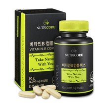 뉴트리코어 비타민B 컴플렉스 영양제, 2개, 60정