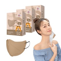 아이바나리 에어황사방역용마스크 소형 L KF94, 모카 브라운, 10개입, 3개
