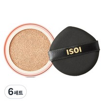 아이소이 스킨케어 쿠션 파운데이션 SPF38 PA++ 리필 + 퍼프, 21호(쿠션), 6세트