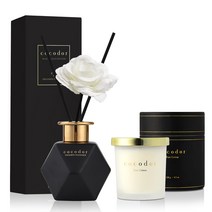 코코도르 소이캔들 스몰자 130g + 블랙골드에디션 디퓨저 200ml 세트, 캔들(퓨어코튼), 디퓨저(퓨어코튼)