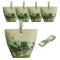 인디케이 전통민화 보텀기프트 상자 중 5p+ 리본 85cm, 유청색, 1세트