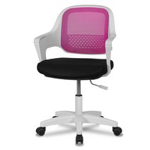 체어클럽 쿠보 메쉬의자, 핑크, 화이트(바디)