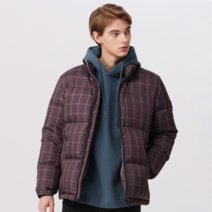 베이직하우스 남성용 폴리패턴 푸퍼 다운점퍼 HTJP7103