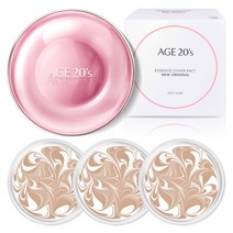 에이지투웨니스 에센스커버 뉴오리지널 팩트 핑크케이스 + 리필 3p, 화이트라떼 21호, 1세트