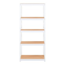 스피드랙 V2 양면 합판 선반 5단 800 x 300 x 2100 mm, 화이트
