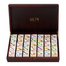 쌍계명차 큐브 우드 35p, 7종, 1세트