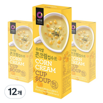 청정원 우리쌀 콘크림 컵수프, 60g, 12개
