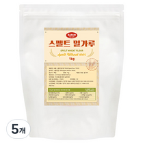 바름 스펠트 밀가루, 1kg, 5개