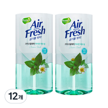 홈즈 에어후레쉬 크리스탈워터 아시안허브향 본품, 400ml, 12개, 허브향