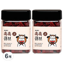 뽀시래기 강아지 촉촉큐브 180g, 한우, 6개