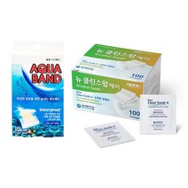 신신제약 메디큐어 아쿠아밴드 10p + 알콜스왑 100p, 1세트