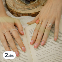오호라 젤스트립 네일 30p 세트, 피치 라떼, 2세트