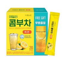다농원 데일리 콤부차 레몬 5g x 20p + 전용보틀 세트, 1세트, 100g