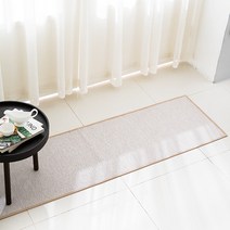 스칸디앤홈 먼지없는 헤링라인 사이잘룩 뽀송 주방매트, 베이지