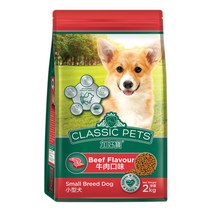 컴페니언펫츠클래식 소형견 소고기 애견사료, 곡물, 2kg, 1개