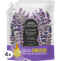 르샤트라1802 인퓨전 초고농축 섬유유연제 라벤더부케향 리필, 2L, 4개
