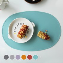 에이드엘 에그 실리콘 테이블매트, 민트, 가로 430mm x 세로 290mm