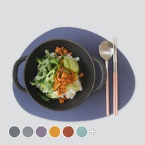 에이드엘 페블 실리콘 테이블매트 2p, 퍼플, 가로 350mm x 세로 270mm x 두께 1.2mm