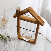 집모양 우드 행잉볼 호리화병 1구, 혼합 색상