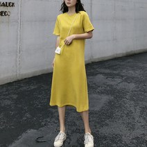 큐랑 여성용 폴리 롱 스판 데일리 원피스 40-10511