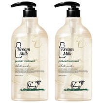 크림밀크 단백질 산양유 트리트먼트 화이트머스크향, 1100ml, 2개