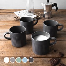 하우밍 스테이 머그컵 450ml, 다크그레이, 4개