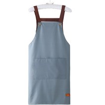 씨오브비 주방 카페 생활방수 편한 앞치마 70 x 87 cm, 블루, 1개