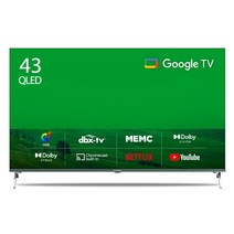 더함 4K UHD QLED 구글 OS TV, 109cm(43인치), UA431QLED, 스탠드형, 고객직접설치